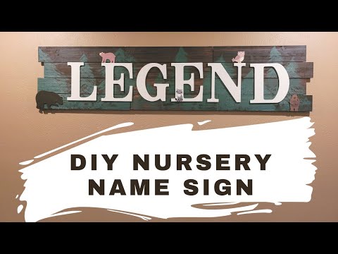 DIY Nursery Name Sign | Woodland Animal Themed Nursery Sign Tutorial