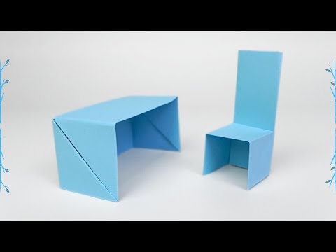 paper chair and table | Origami chair | origami table | paper craft