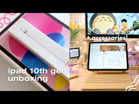 🩷 pink ipad 10th gen unboxing + accessories! / apple pencil, magic keyboard dupe, more