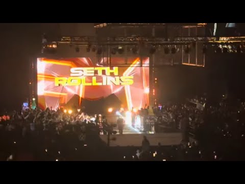 Seth Rollins Entrance from the WWE Holiday Tour 2024 at PPG Paints Arena in Pittsburgh PA