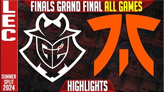 G2 vs FNC Highlights ALL GAMES | LEC Season Finals GRAND FINAL | G2 Esports vs Fnatic