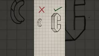 How to draw 3D letter C #art #drawing #3d #shorts