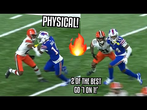 When Stefon Diggs MET Denzel Ward ‘1 on 1s’ 🔥 (WR Vs CB) 2022 Browns Vs Bills highlights