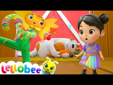 Sunrise Surprise: Ella & the Noisy Scarecrow's Farm Dance! 🌞🎸 | 🍯 Lellobee Kids Songs & Cartoons!