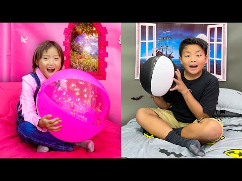 Black vs Pink Color Challenge with Alex and Lyndon