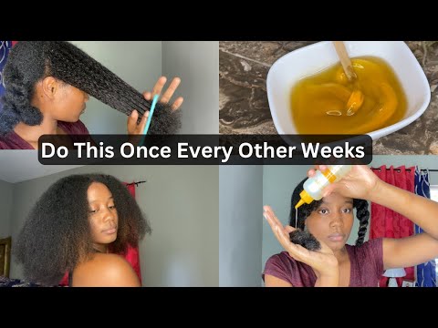 Hot oil treatment for natural hair/ breakage, split ends and dryness ￼