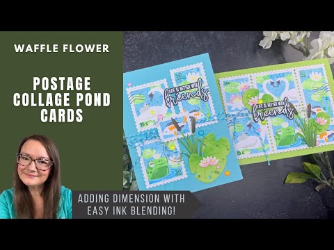 Postage Collage Pond Cards | Waffle Flower