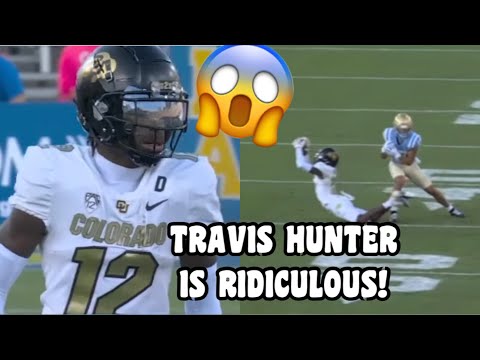 Travis Hunter MAKES INSANE INTERCEPTION  🔥 & connects with Shedeur Sanders! Colorado Vs UCLA 2023