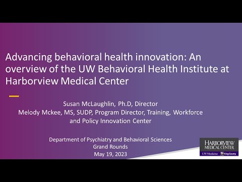 Advancing Behavioral Health Innovation: An Overview of the UW Behavioral Health Institute