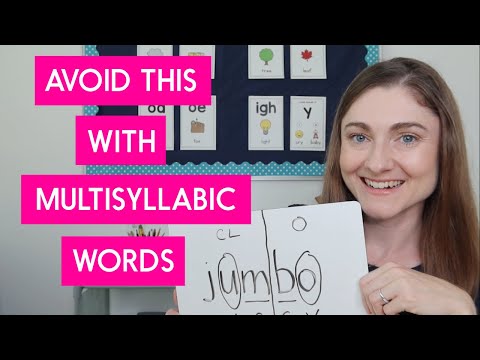 Don't Make This Mistake When Teaching Kids to Divide Words Into Syllables!