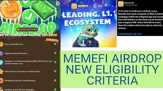 MEMEFI NEW ELIGIBILITY CRITERIA/MEMEFI DATE POSTPONED AGAIN / MEMEFI LISTING DATE CHANGED #memefi