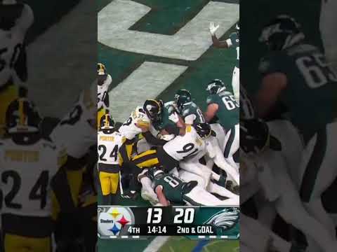 Jalen Hurts' BROTHERLY SHOVE TOUCHDOWN makes it 27-13 BIRDS 🦅🔥 Eagles vs Steelers Highlights