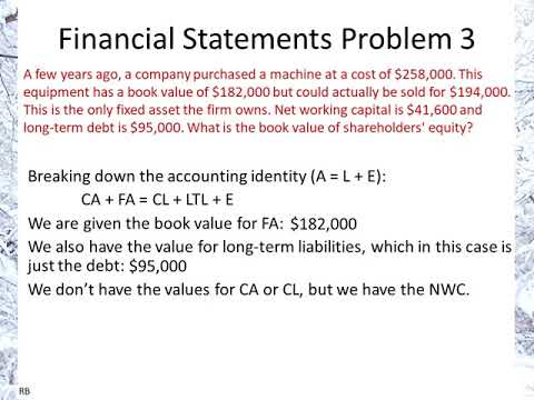 Financial Statements Problem 3