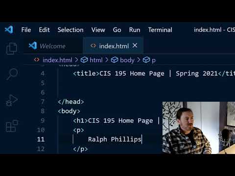 CIS 195 Class Demo - Make the Initial Index Webpage and test the VS Code Live Server