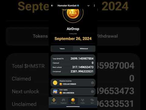 Hamster Kombat airdrop claim update | How to claim Hamster tokens #hamsterairdrop #hamsterupdate