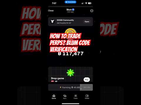 How To Trade Perps? Blum Code Verification | Blum Verification Code 15 October #blum #blumairdrop