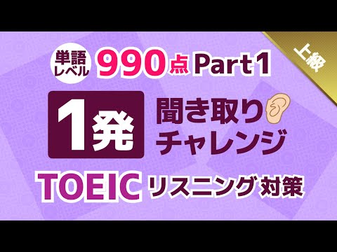 【聞き流しもアリ】TOEIC 990点レベルの単語を1発で聞き取る！英語リスニングチャレンジ！上級者用