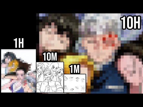 Drawing CHALLENGE |1M, 10M, 1H, 10H| TENGEN, MAKIO, SUMA and HINATSURU [Demon Slayer]