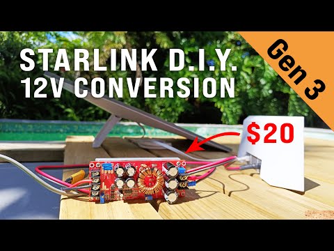 Starlink Gen 3 12V Conversion - affordable DIY solution for off-grid satellite internet