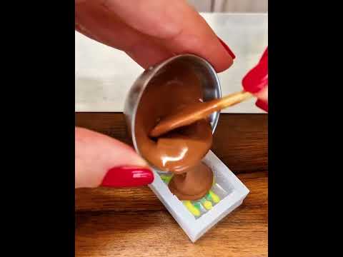 DUBAI mini Chocolate / mini cooking / mini food / tiny kitchen / ASMR #dubaichocolate