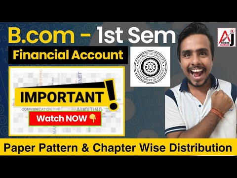 Account Chapterwise Marks Weightage || Cu Bcom Semester 1 CCF #calcuttauniversity #ccf #bcom #cu