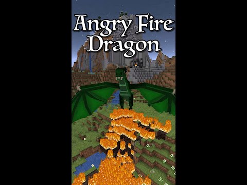 Angry Fire Dragon Minecraft😅#Shorts