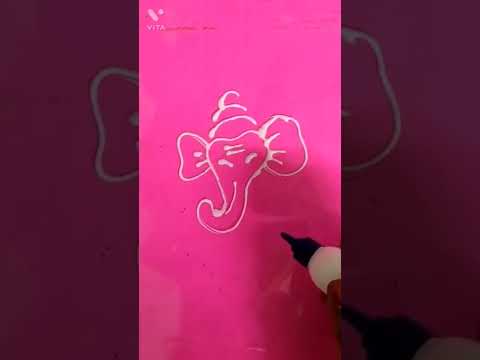 ganesh ji glitter painting 🥳🙂#shorts#crafts#viral