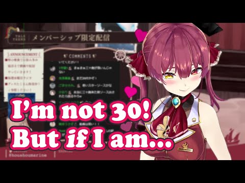 Marine (aged 17) offers her thoughts on turning 30 [hololive] [ENG sub]