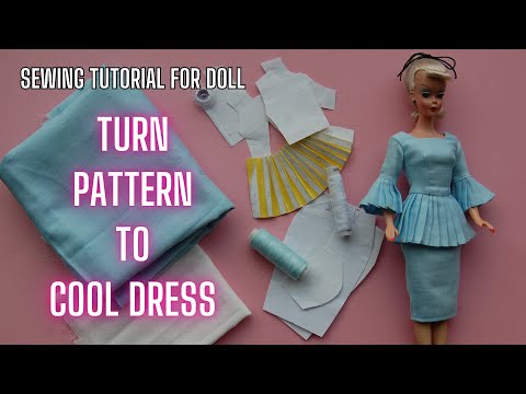 Turn Pattern into a Perfect Doll Dress – Watch the Transformation!