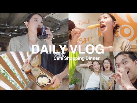 【VLOG】27℃の春日和🌸カフェ開拓とTシャツ屋さん巡り👕☕️