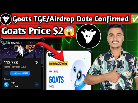 Goats 🐐 Listing On December ✅ || Goats AirDrop Dtae Confirmed ☑️ || Price $2 per Goats😱