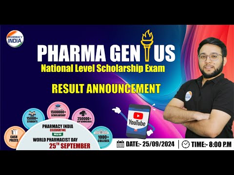 PHARMA GENIUS | NATIONAL LEVEL SCHOLARSHIP EXAM  | RESULT ANNOUNCEMENT