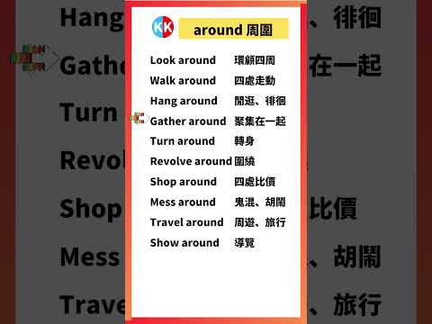 【零基礎英文短語】around 短語 #英文  #英文短語 #常見短語 #基礎英文短語 #跟讀英文單詞 #英文聽力