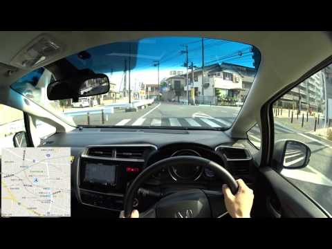 Honda Fit3 POV Test Drive with Google Map Navigation in Japan (Sony HDR-AS200V)