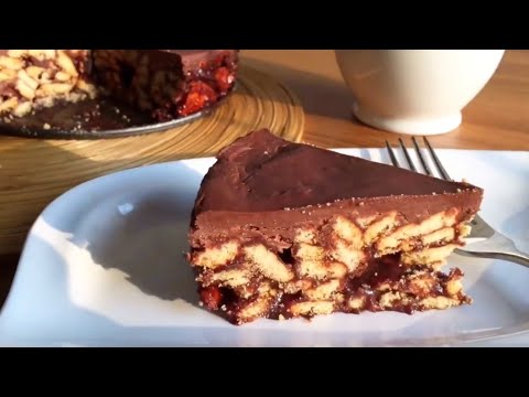 No Bake Chocolate Biscuit Cake | Easy No Bake Dessert Recipe | Chocolate Biscuit Cake