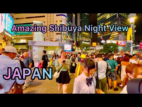 [4K 60fps] 夜の渋谷散策と渋谷観光。Shibuya Walking Tour. Tokyo,  Japan.