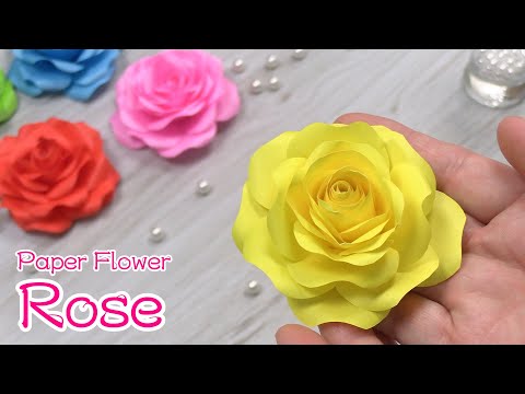 折り紙で美しいバラの花を作る。（DIY Origami Rose: How to Make a Beautiful Paper Flower with Origami Material）