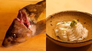 How to Make Ainame Kudzu Tataki (Fat-greenling Dressed with Arrowroot Starch)【English subtitles】