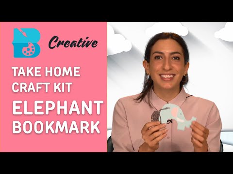 Take Home Craft Kit: Elephant Bookmark