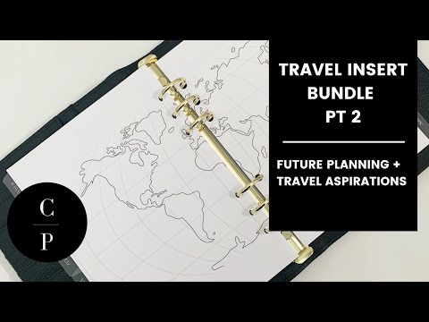 Travel Insert Bundle Part 2 | Travel Vision Board, Future Planning + Aspirations | Cloth & Paper