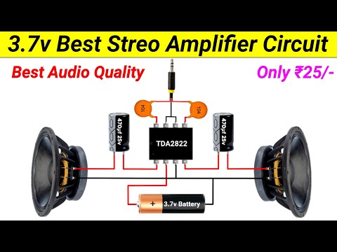 How to make powerful streo amplifier using TDA2822 ic || TDA2822 Amplifier || SKR Electronics Lab