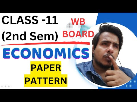 PAPER PATTERN I Class 11 2ND SEM I ECONOMICS I 2024-25 II #westbengalboard #wbboard #wbchse #wb