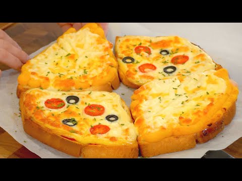 Turn Bread into a Pizza with This Trick! Crispy and delicious pizza toast recipe!