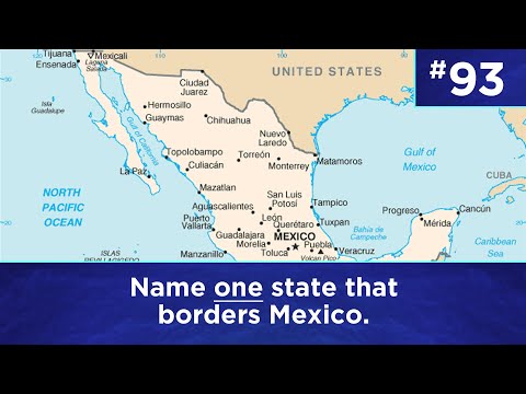 Q93: Name one state that borders Mexico.