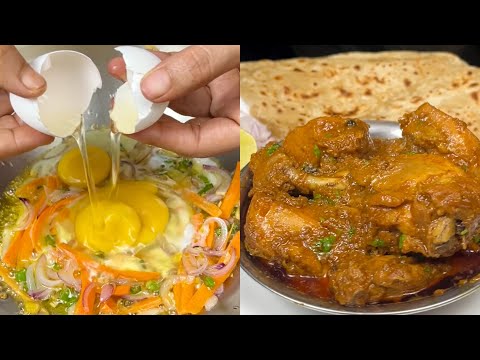 Egg Kothu Paratha And Chicken Korma Asmr || #cooking #chickenkorma #egg #streetfood #asmrkitchenfood