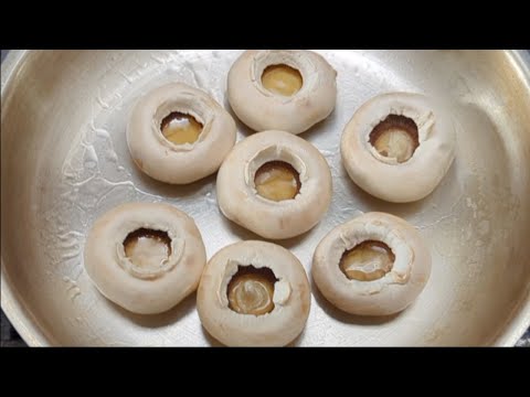 How to fry mushrooms simply. 白蘑菇这样一煎，可以喝到蘑菇的汁液，原汁原味好香