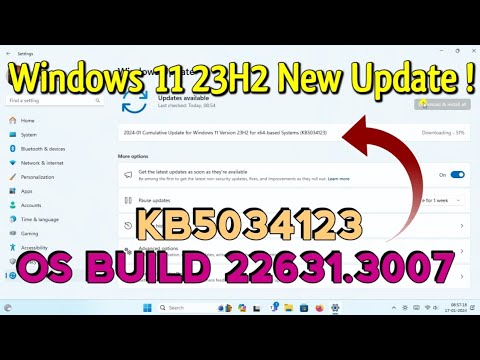 What's New Windows 23H2 in 2024 ! | KB5034123 | OS Build 22631.3007