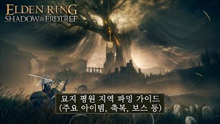 [엘든 링 DLC] #1 묘지 평원 지역 파밍 가이드 (주요 아이템, 축복, 보스 등)