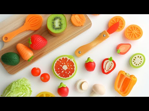 Satisfying Video | Cutting Plastic Fruits and Vegetables ASMR | Relaxing Video ASMR