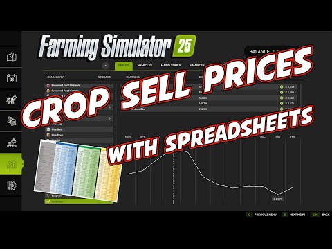 Crop Sell Prices For Farming Simulator 25